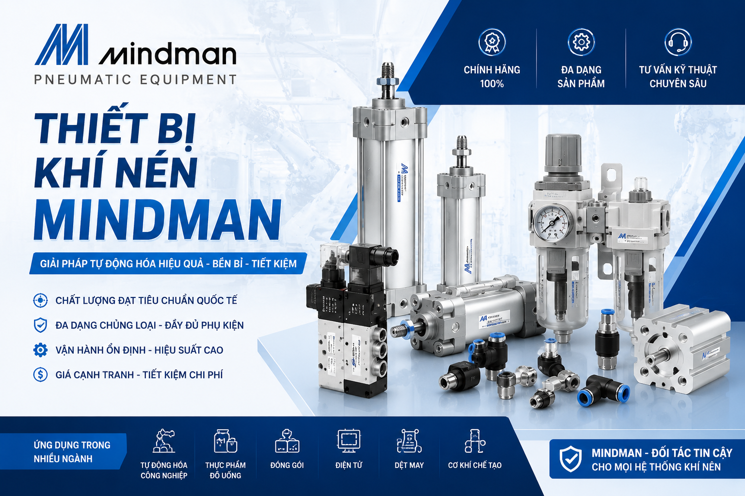 Crown nhà phân phối thiết bị khí nén mindman tại Việt Nam